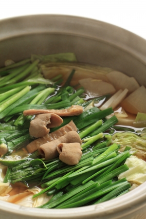 japanese cuisine, leek and meat hot potの写真素材