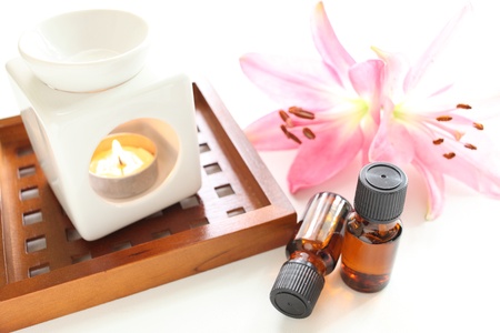 aroma candy pot and oil for spa and beauty health imageの写真素材