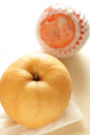 Japanese summer fruit, pear from Kumamoto Prefectureの写真素材