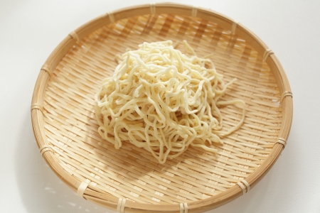 close up Japanese raw ramen noodlesの写真素材