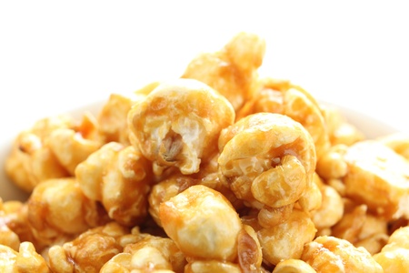 close up of caramel popcornの写真素材