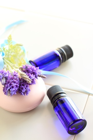 aroma oil and lavendar for spa imageの写真素材