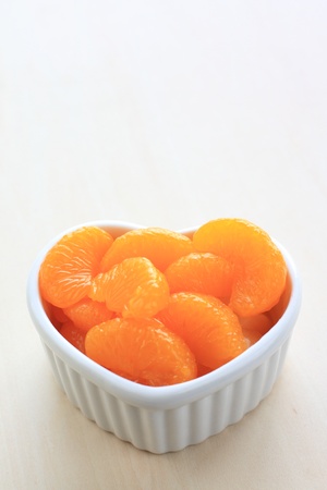 canned food, peeled mandarin orangeの写真素材
