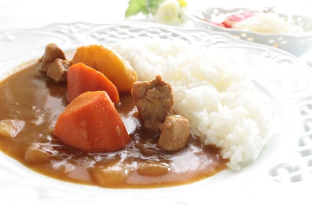 Japanese food, pork  and vegetable curryの写真素材
