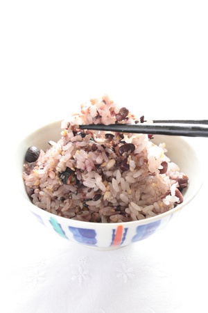 Japanese food Gokoku mixed steamed riceの写真素材