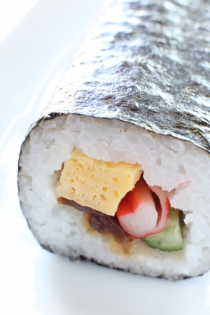 japanese food, roll sushi for seasaon festival Ehomakiの写真素材