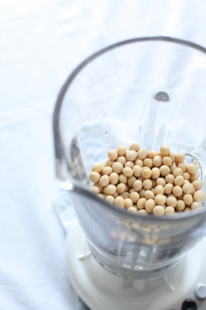 soybean and mixer for preparing  soybean milkの写真素材