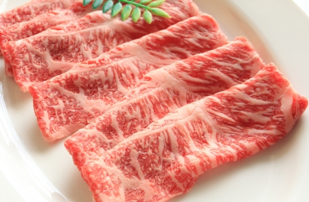 freshness Japanese Kobe beef for prepared Sukiyakiの写真素材