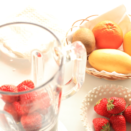 fruit and mixerの写真素材