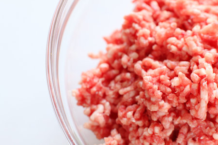 Close up of mince meatの写真素材