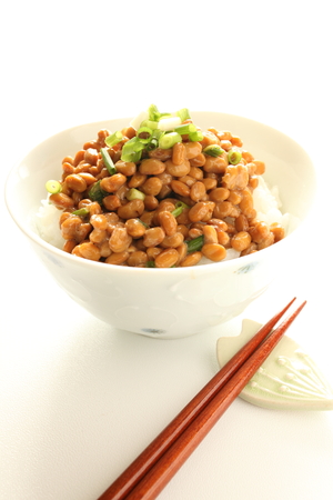 Japanese food, Natto and riceの写真素材