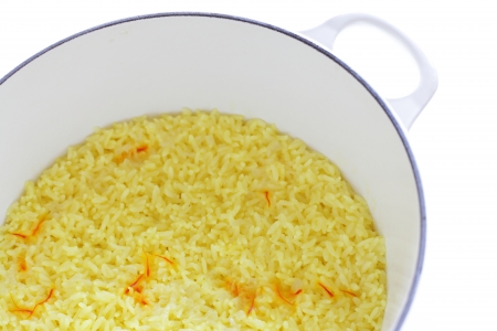 cooking of Saffron rice の写真素材