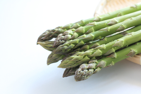 close up of green asparagus from Japan hokkaidoの写真素材