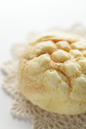 close up of Japanese Melon breadの写真素材