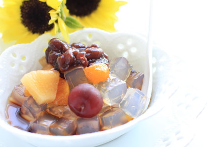 gourmet dessert, japanese Zensai の写真素材