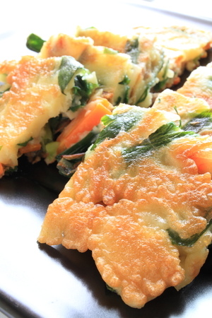korean food, jijimgae pan cakeの写真素材