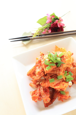 korean cuisine, Kimchi and pork stir friedの写真素材