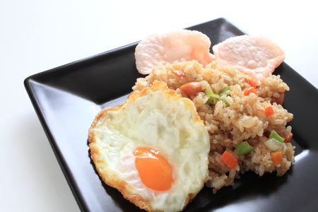 Indonesian food, Nasi Gorend fried riceの写真素材