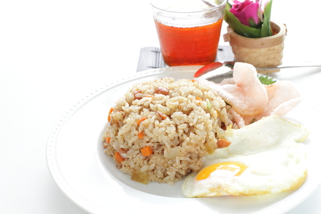 Indonesian food, Nasi Gorend fried riceの写真素材