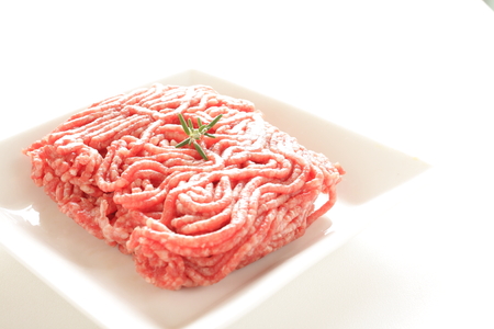 freshness mince beef with rosemaryの写真素材