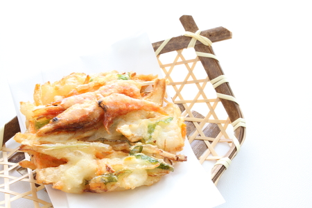 Japanese food, shrimp and vegetable tempuraの写真素材