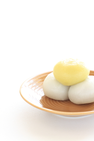Japanese food, dango mochi for autumn festival cuisine imageの写真素材