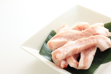 Korean barbecue, freshness pork neck の写真素材