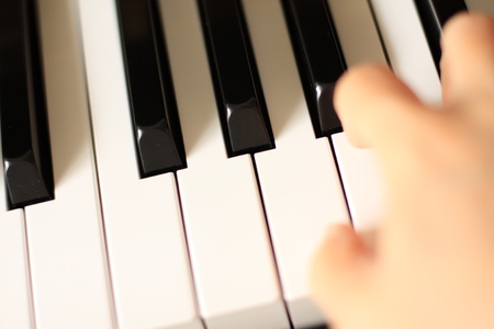 Key board and handの写真素材