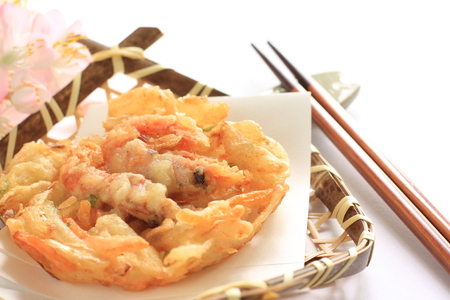 Japanese food, shrimp tempuraの写真素材