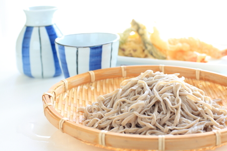 Zarusoba and Tempuraの写真素材