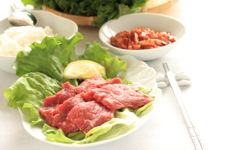 Freshness Japanese beef for Korean barbecue imageの写真素材