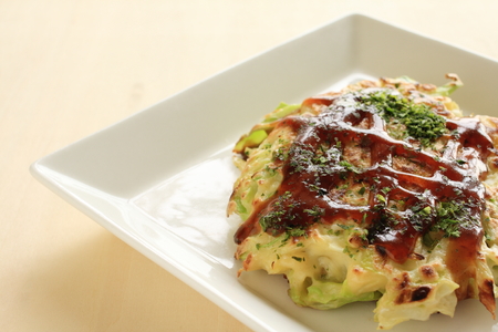 Japanese food Okonomiyakiの写真素材