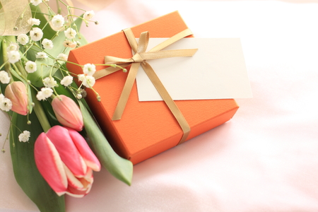 turnip bouquet and gift boxの写真素材