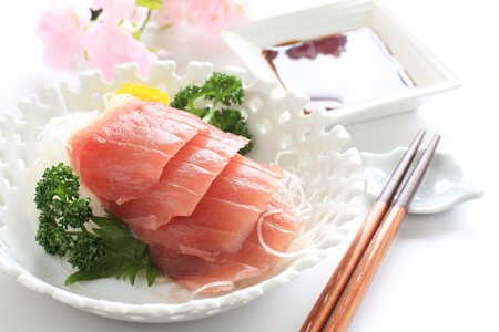 Japanese cuisine, freshness Maguro Sashimiの写真素材