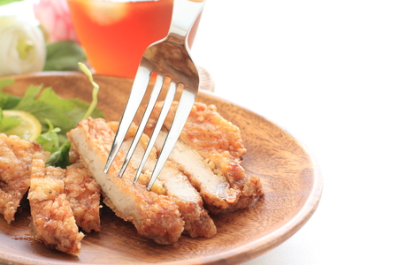Japanese food, pork cutletの写真素材