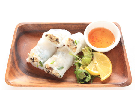 Vietnamese steamed rice roll