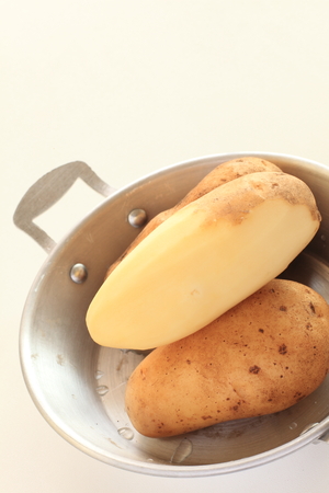 peel potatoの写真素材