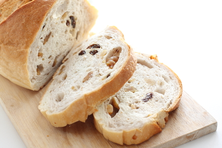 sliced walnut breadの写真素材