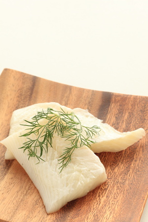 Flat fish and thymeの写真素材