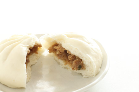 Chinese dumpling and meat bunの写真素材
