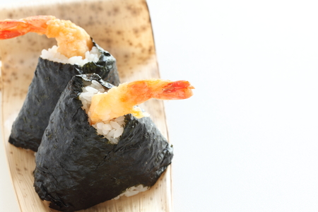 Japanese food, Ebi Tempura rice ballの写真素材