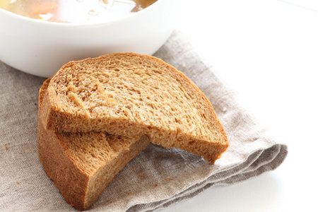 soup and brown sugar bread