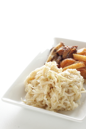 Japanese food, soked radish and fish cake for cooking an imageの写真素材