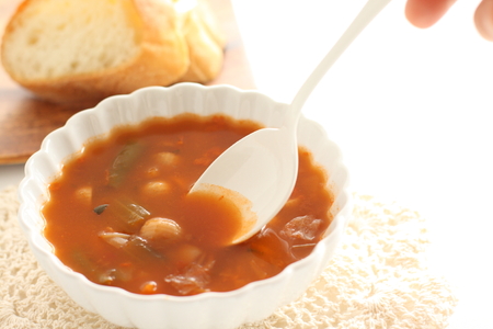 Homemade minestrone soupの写真素材