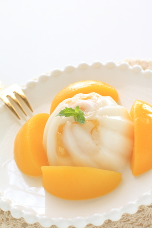 Peach and Almond Tofuの写真素材