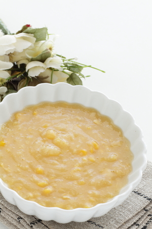 Cream sweet cornの写真素材