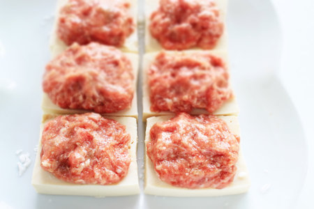 Mince pork and tofu for Chinese cooking image