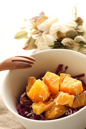 Mayonnaise and cabbage saladの写真素材