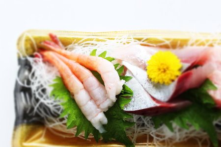 Japanese gourmet, raw food Sashimi Toroの写真素材