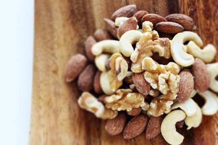 mixed almond, walnut,Cashew nutの写真素材